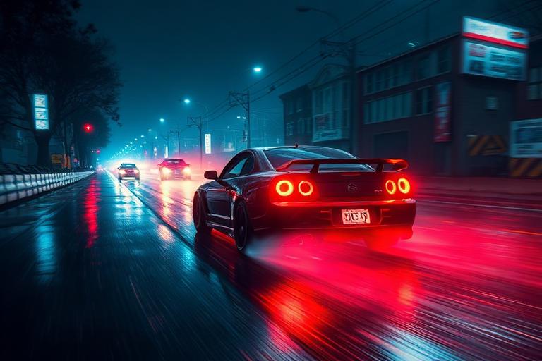 Racing gameplay thumbnail — Drift Night — Street Racing Highlights